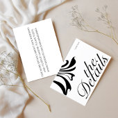 Elegant Calligraphy Wedding Website Enclosure Card Informatiekaartje