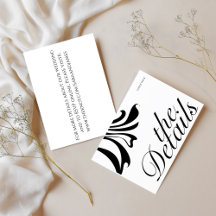 Elegant Calligraphy Wedding Website Enclosure Card