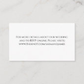 Elegant Calligraphy Wedding Website Enclosure Card Informatiekaartje (Achterkant)