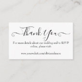 Elegant Calligraphy Wedding Website Enclosure Card Informatiekaartje (Voorkant)
