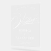 Elegant Calligraphy Wedding Welcome Acryl Bord (Hoek)