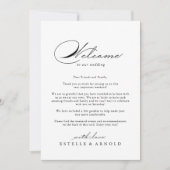 Elegant Calligraphy Wedding Welcome Letter (Voorkant)