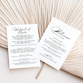 Elegant Calligraphy Wedding Welcome Letter