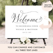 Elegant Calligraphy Wedding Welcome Sign Poster