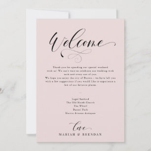 Elegant Calligraphy Welcome Weddenrenroute Kaart