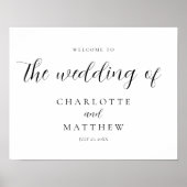 Elegant Calligraphy Welcome Wedding Poster (Voorkant)