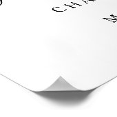 Elegant Calligraphy White Welcome Wedding Poster (Hoek)