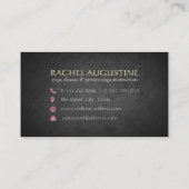 Elegant Calligraphy Yoga Meditation and ZEN Symbol Visitekaartje (Achterkant)