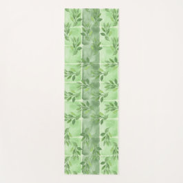 Elegant Calming Green Leaf Waterverf Oefening Yogamat
