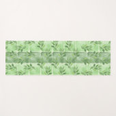 Elegant Calming Green Leaf Waterverf Oefening Yogamat (Voorkant (horizontaal))