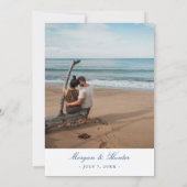 Elegant Camden Maine Kaart Bruiloft (Achterkant)