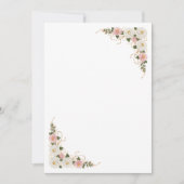 Elegant Camellia Floral Wedding Background Kaart (Voorkant)