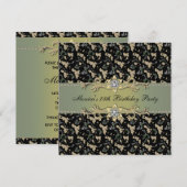 Elegant Cammo Party Invitation Kaart (Voorkant / Achterkant)