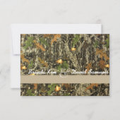 Elegant Camo Hunting Wedding Invitation Kaart (Voorkant)