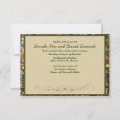 Elegant Camo Hunting Wedding Invitation Kaart (Achterkant)