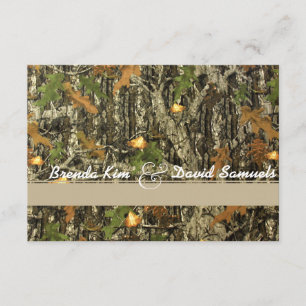 Elegant Camo Hunting Wedding Invitation Kaart