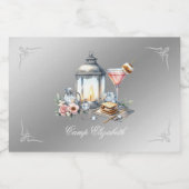 Elegant Camp Bride vrijgezellenweekend Sparkling Wijnetiket (Enkel label)