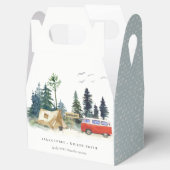 Elegant Camping Waterverf Pine Forest Wedding Bedankdoosjes (Geopend)