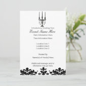 Elegant Candelabra Uitnodigingen (Staand voorkant)