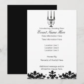 Elegant Candelabra Uitnodigingen (Voorkant / Achterkant)