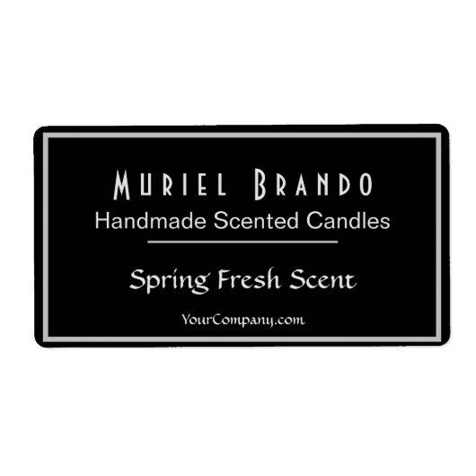 Elegant Candle Company V2 Candle Jar Label (Voorkant)