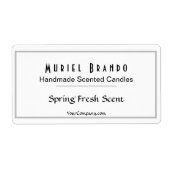 Elegant Candle Company V3 Kaars Pot Label (Voorkant)