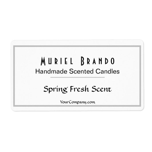 Elegant Candle Company V3 Kandle Jar Label (Voorkant)