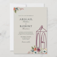 Elegant Candle Lantern Waterverf Floral Wedding