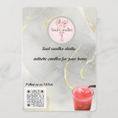 Elegant Candle Zakelijke kaart | Soul Candles Stud (Voorkant)