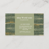 Elegant Canvas Slagen Groen en goud Visitekaartje (Achterkant)