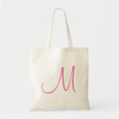 Elegant Canvas tas Monogram Initiaal Letter Sjablo (Voorkant)