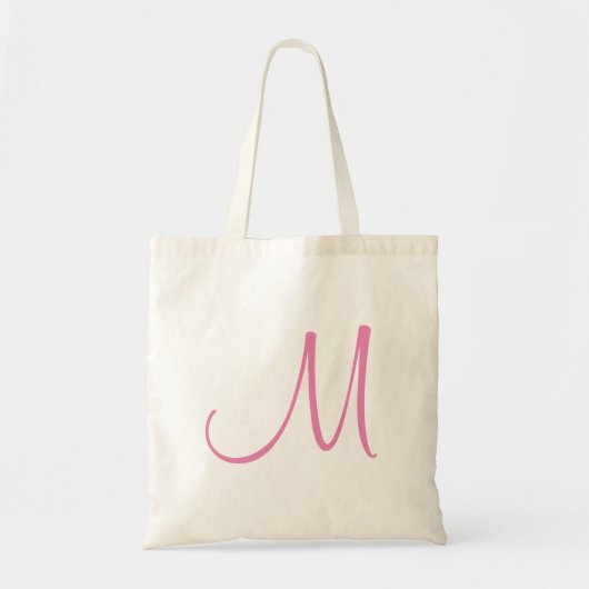 Elegant Canvas tas Monogram Initiaal Letter Sjablo (Voorkant)