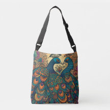 Elegant canvas tas pauw vogels inspirerend citaat