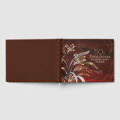 Elegant Caoba | 50e Jubileum "Gold Floral" Gastenboek (Volledig)