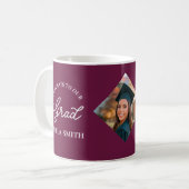 Elegant Cap Topper Custom Graduate Photo Keepsake Koffiemok (Voorkant links)