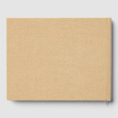 Elegant Caramel Botanisch Monogram Huwelijk Gastenboek (Achterkant)