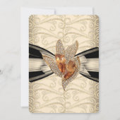 Elegant caramel Cream Black Gold Amber 2 Kaart (Voorkant)