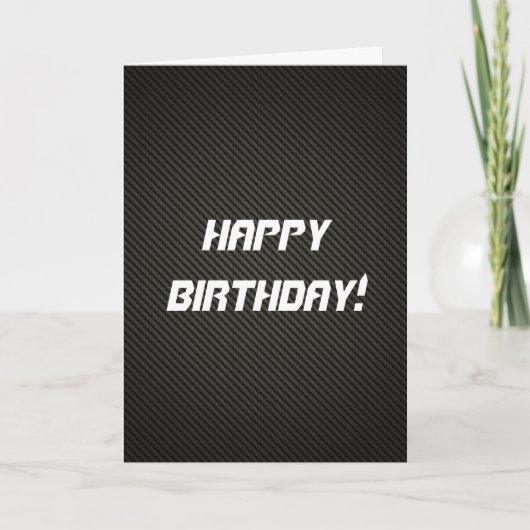 Elegant Carbon Fiber Birthday Card Kaart (Voorkant)