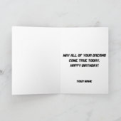 Elegant Carbon Fiber Birthday Card Kaart (Binnen)