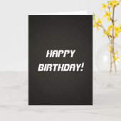 Elegant Carbon Fiber Birthday Card Kaart (Gele Bloem)