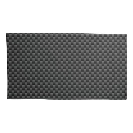 Elegant Carbon Fibre Style Print Background Kussensloop (Achterkant-Rechts)