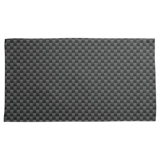 Elegant Carbon Fibre Style Print Background Kussensloop (Voorkant-Rechts)