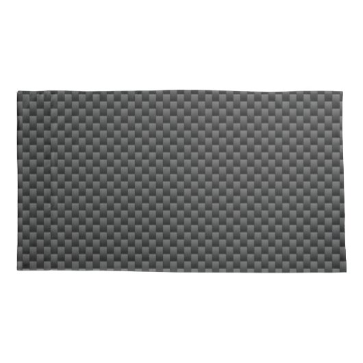 Elegant Carbon Fibre Style Print Background Kussensloop (Achterkant-Links)