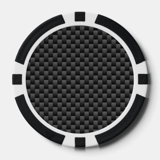 Elegant Carbon Fibre Style Print Background Poker Chips (Voorkant)