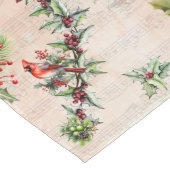Elegant Cardinal Table Runner with Music Notes Lange Tafelloper (Hoek)