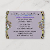 Elegant Caregiver Petal Professional Visitekaartje (Achterkant)