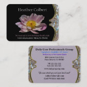Elegant Caregiver Petal Professional Visitekaartje (Voorkant / Achterkant)