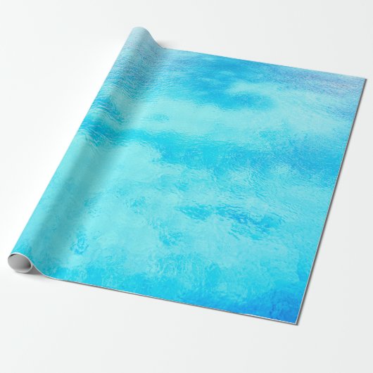 Elegant Caribbean Turquoise Zeeen Cadeaupapier (Uitgerold)