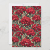 Elegant Carnation Accent Adult Birthday Kaart (Achterkant)