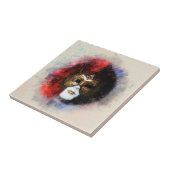Elegant Carnaval Venetiaans Masker Kunstwerk Tegeltje (Zijkant)